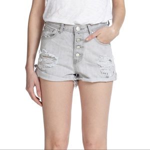 ONE TEASPOON HAWKS ICE GREY SHORTS